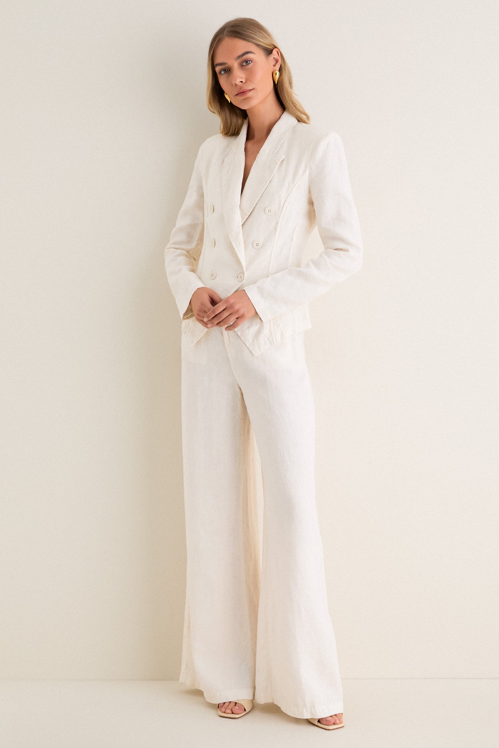 Vintage White Emerson Structured Blazer
