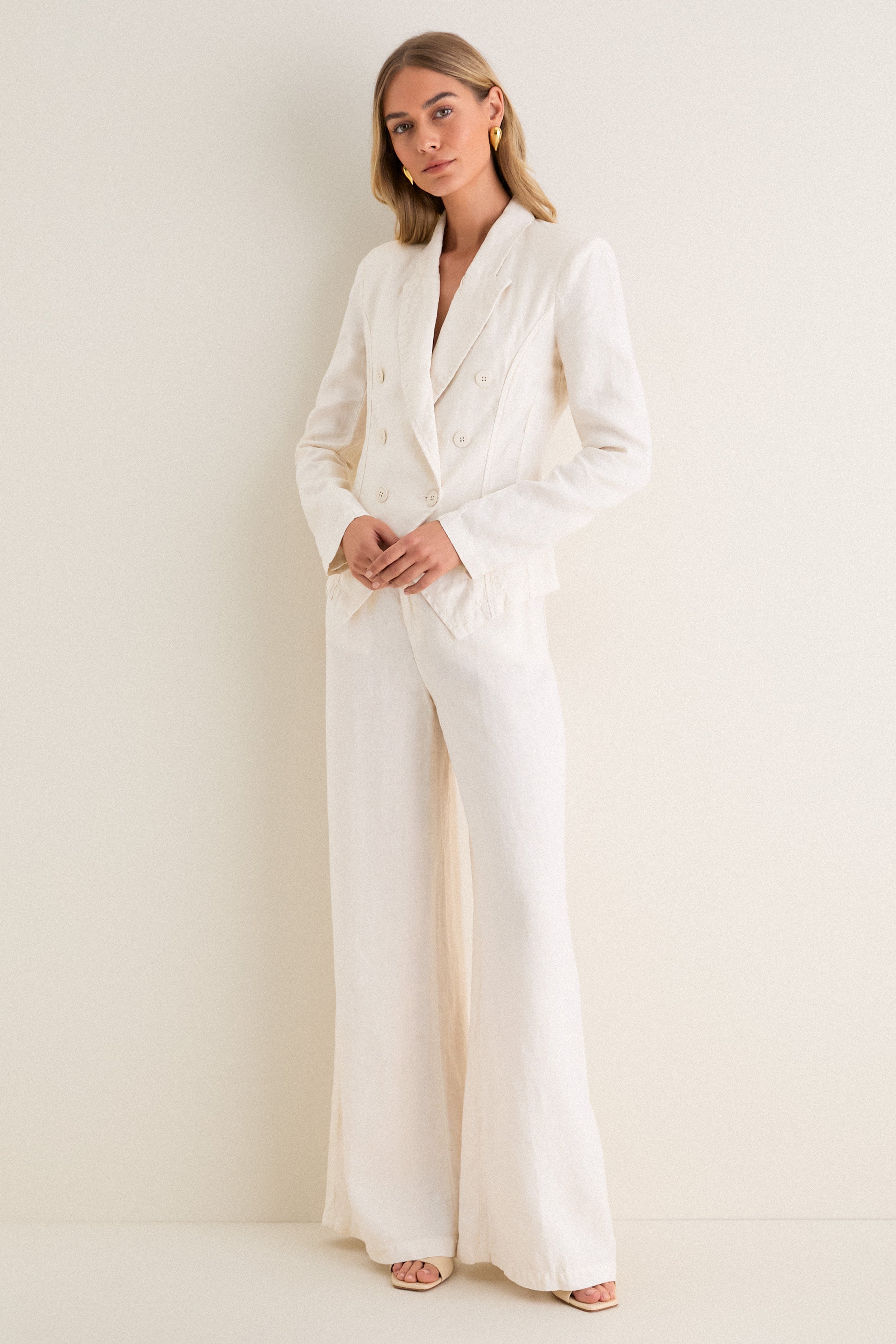 Vintage White Emerson Structured Blazer