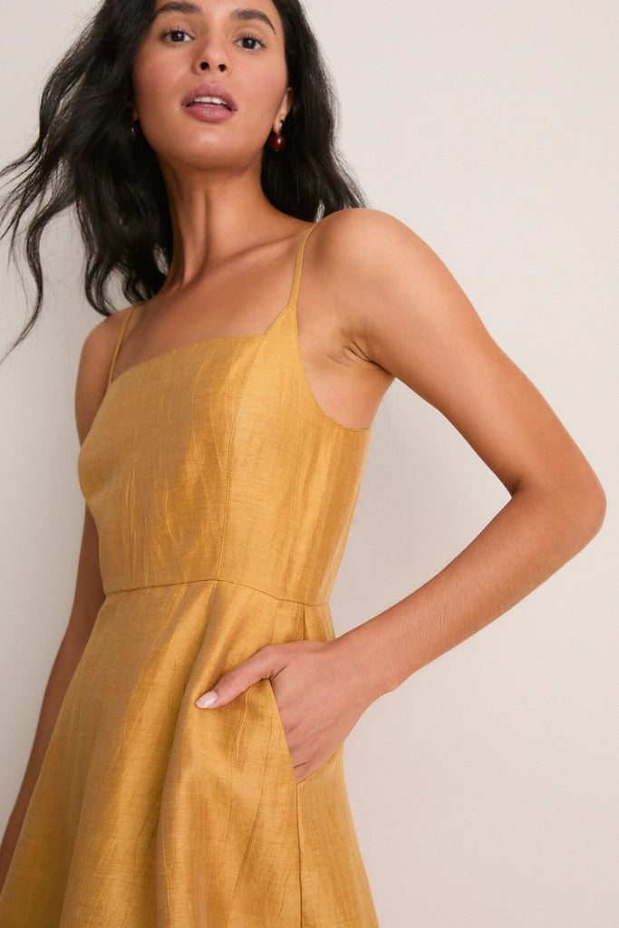 Golden Spice Meredith Midi Dress | L'AGENCE