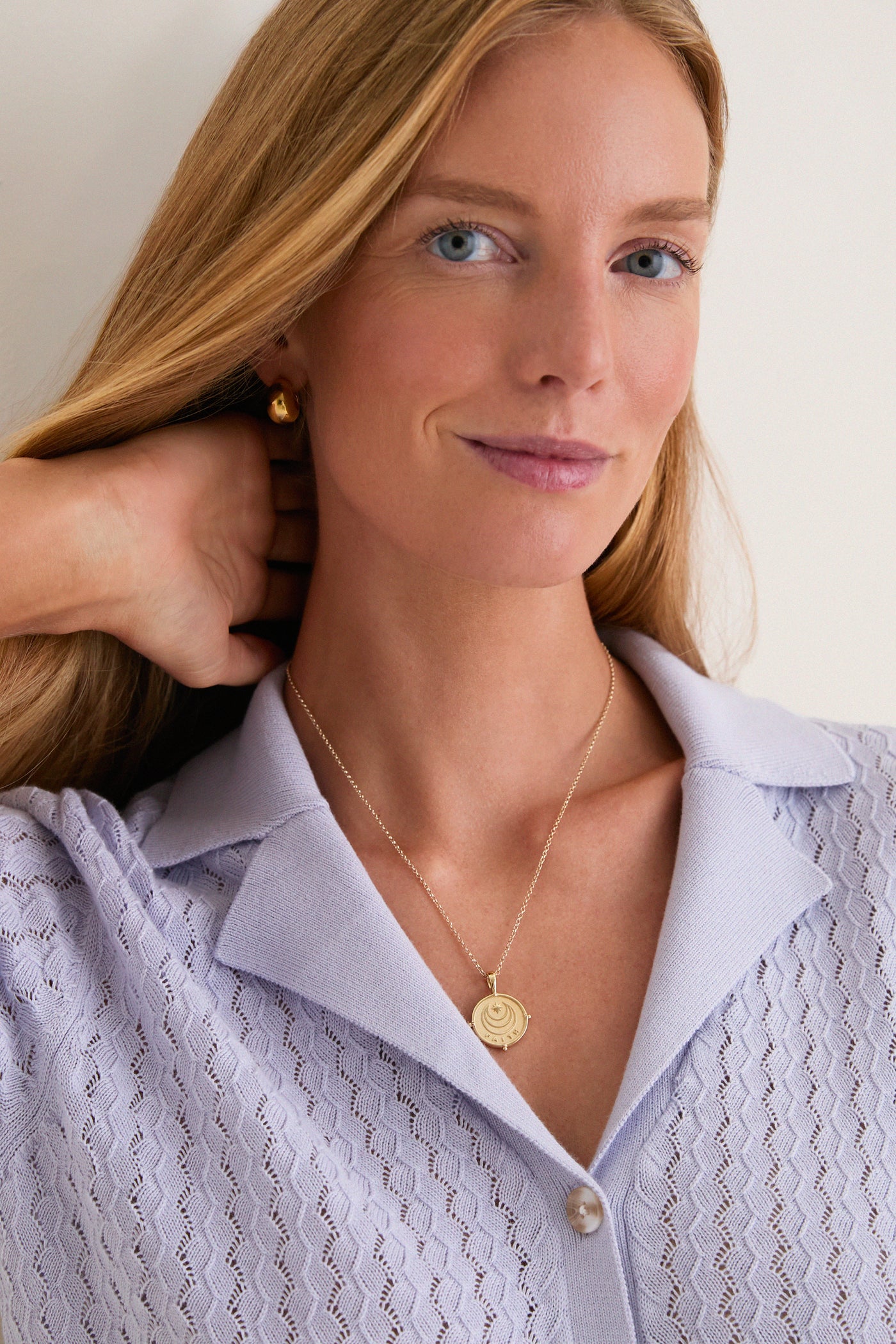 Pale Iris Madelene Knit Shirt