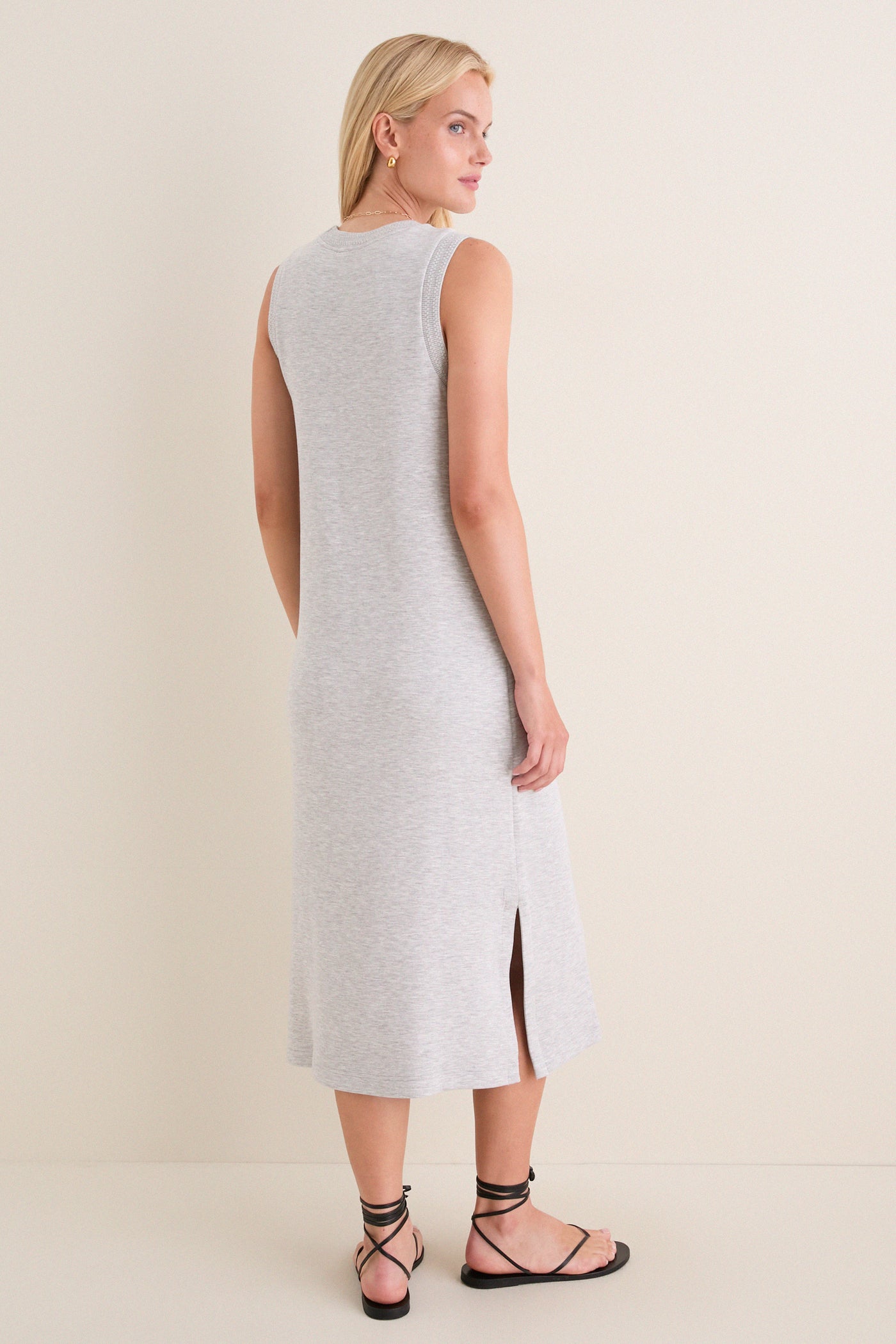 Light Grey Marl Kyler Tank Midi Dress