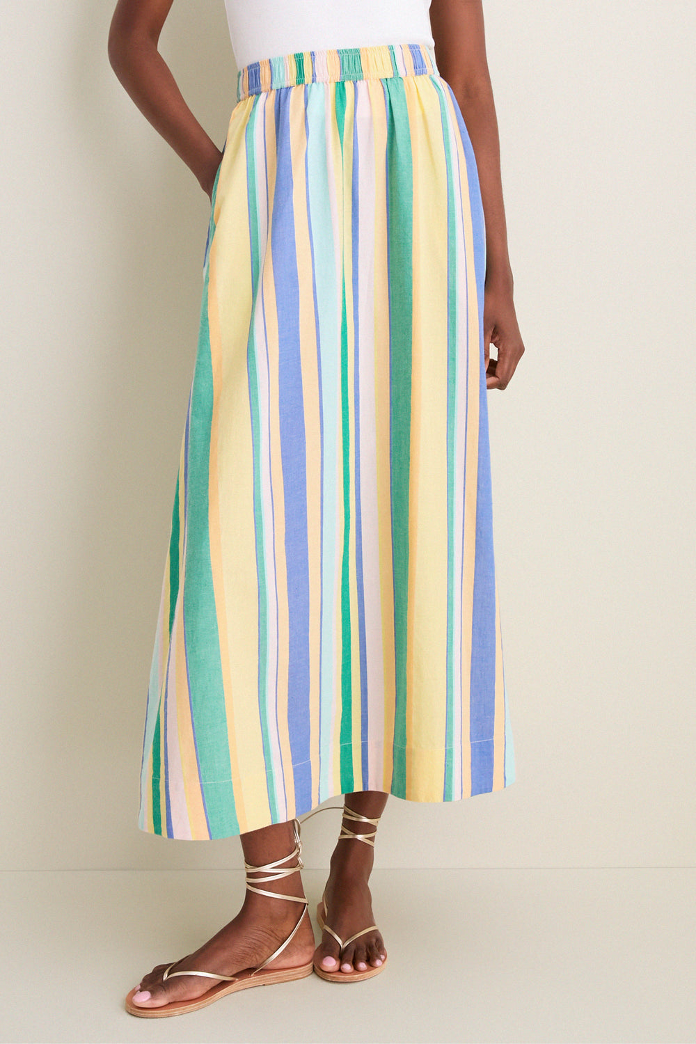 Bianca Yarn Dye Stripe Porto Maxi Skirt