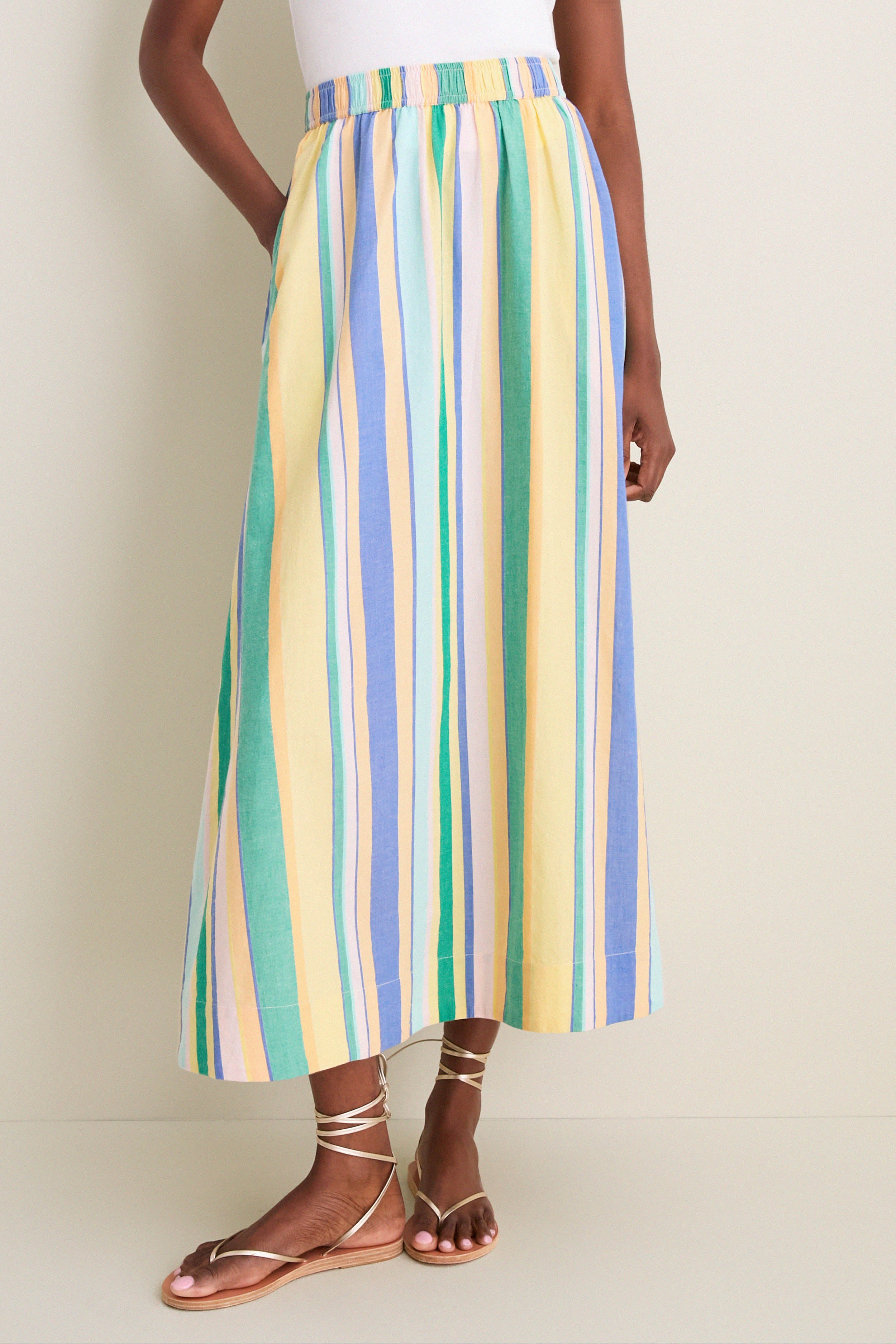 Bianca Yarn Dye Stripe Porto Maxi Skirt