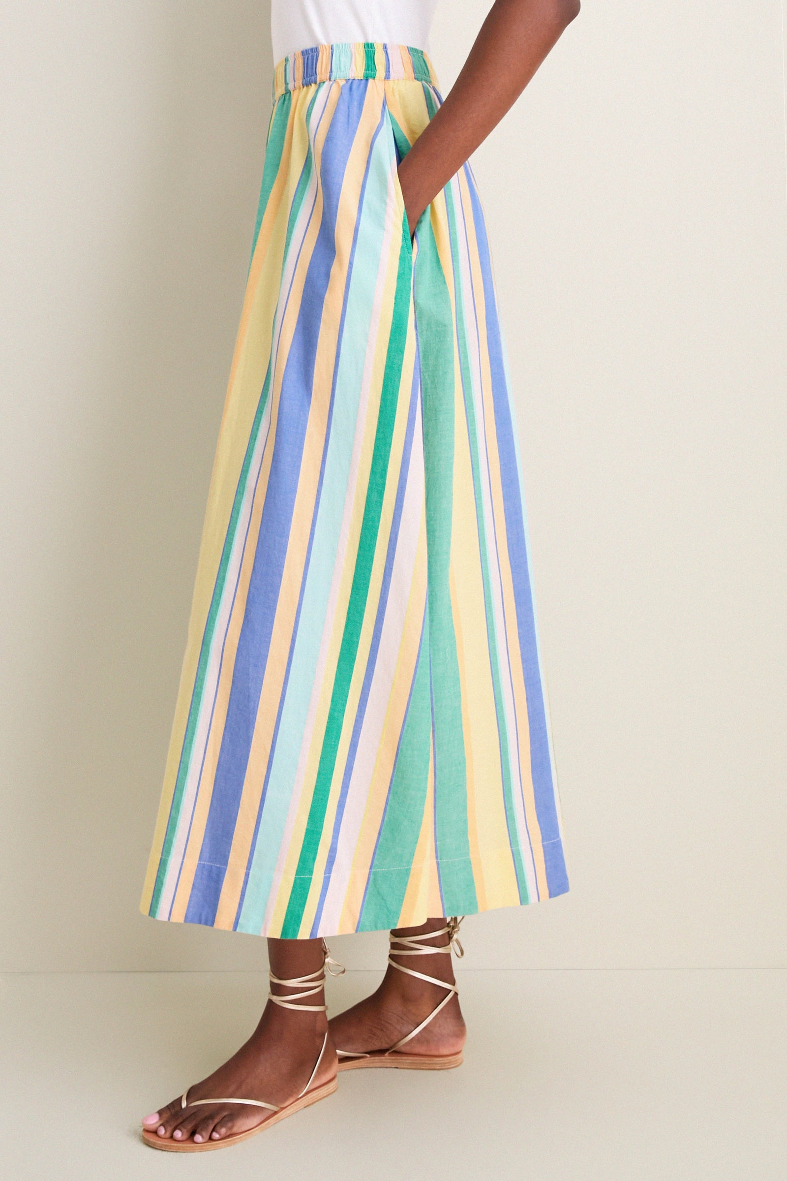 Bianca Yarn Dye Stripe Porto Maxi Skirt