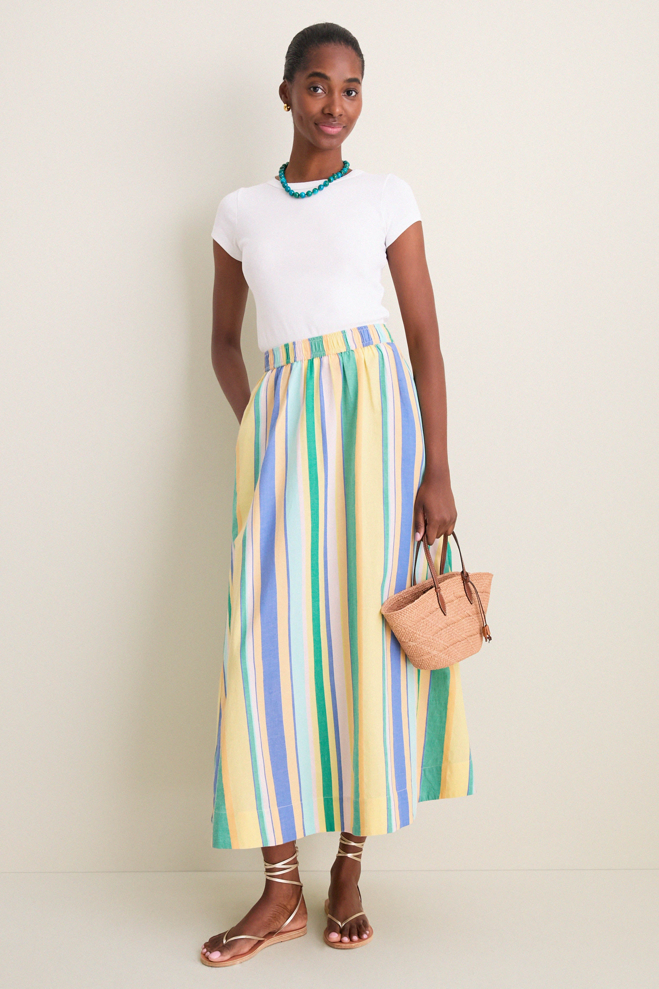 Bianca Yarn Dye Stripe Porto Maxi Skirt | Love the Label