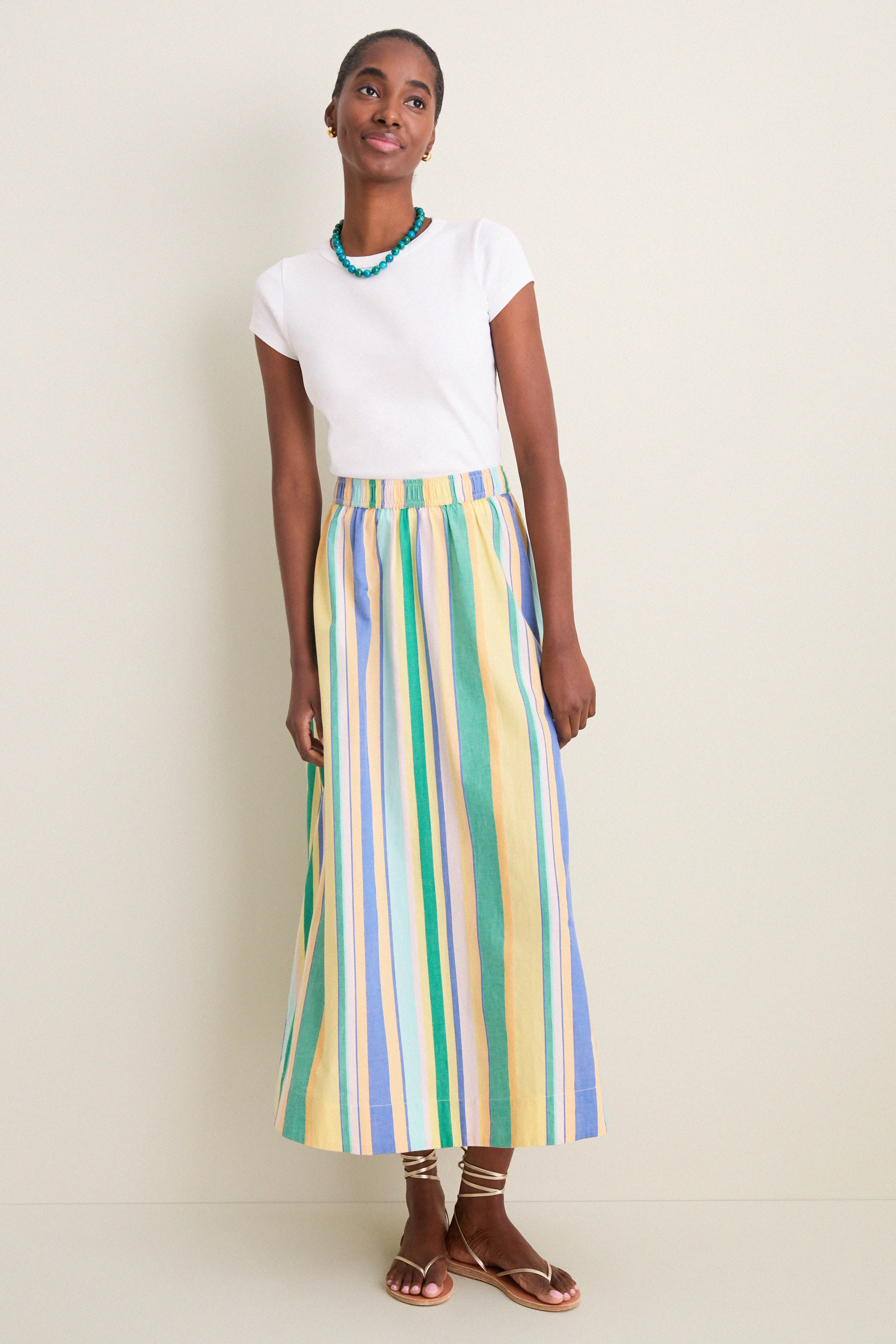 Bianca Yarn Dye Stripe Porto Maxi Skirt