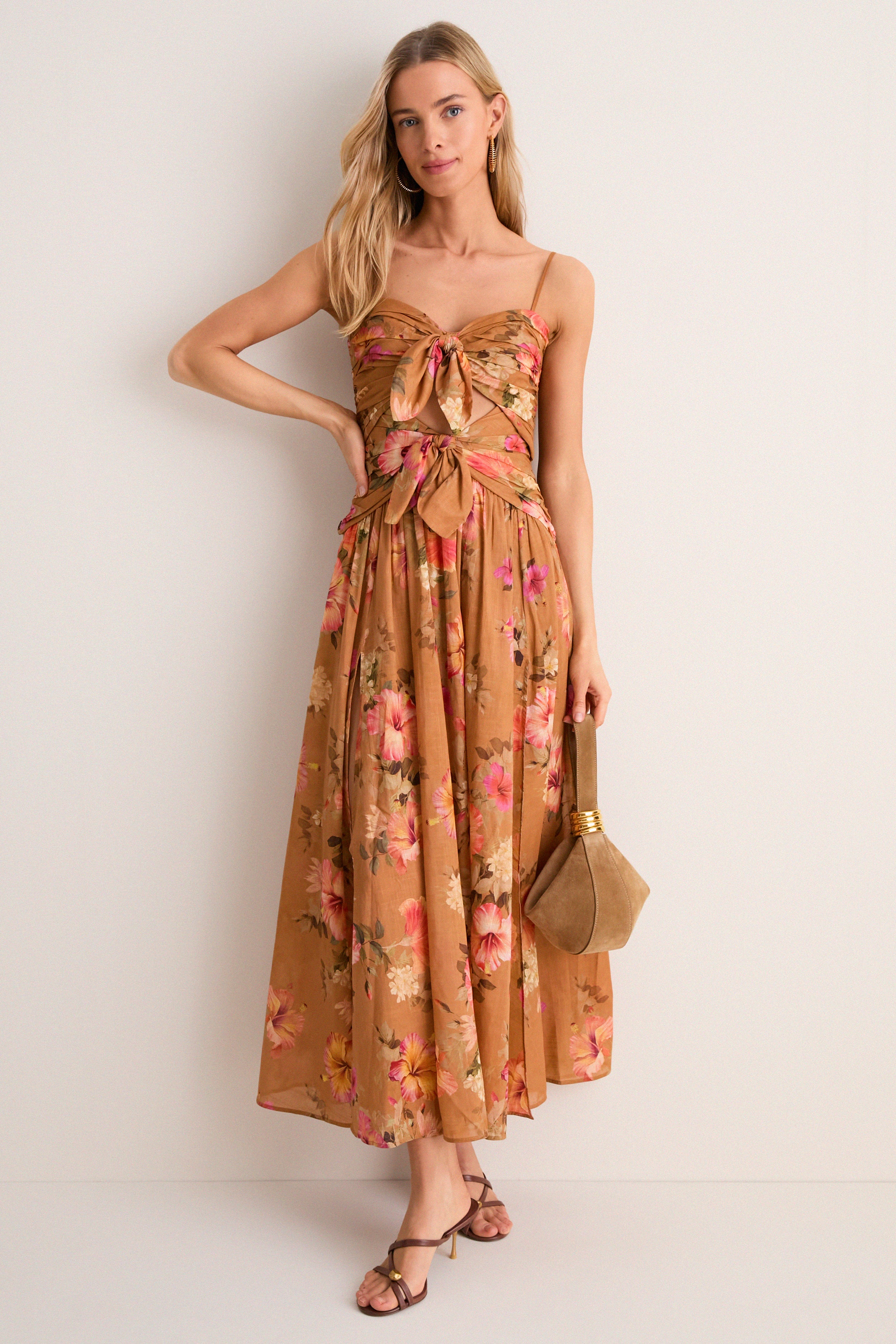 Sand Suede Zambia Stacked Ring Bag
