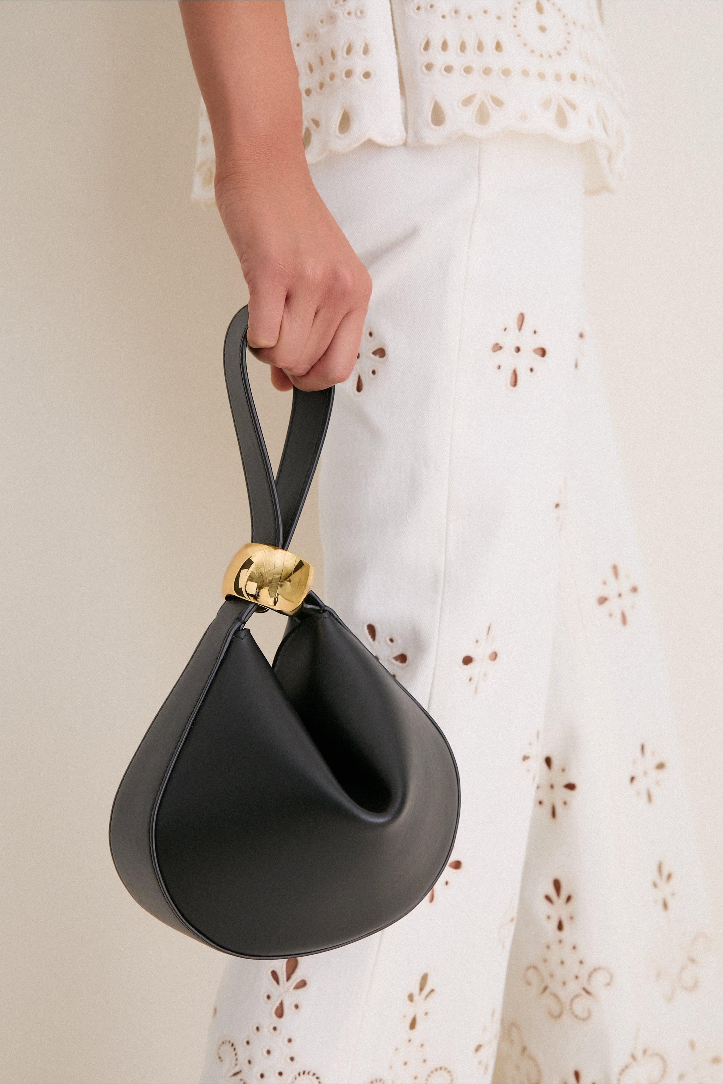 Black Leather Zambia Bag