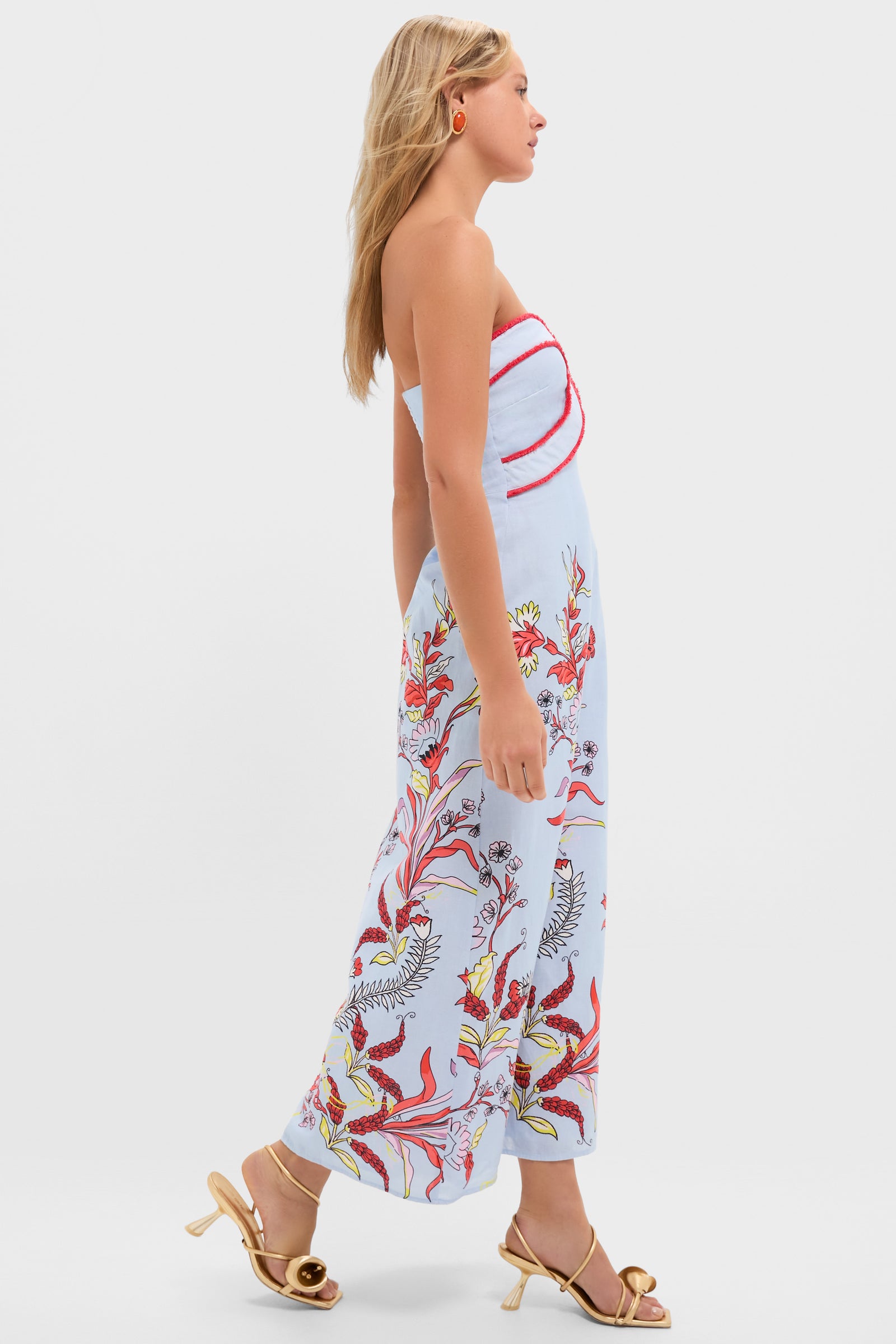 evening of elegance navy blue floral jacquard wrap midi dress Maya Navy Floral Jacquard Halter Neck Maxi Dress – Maya Deluxe