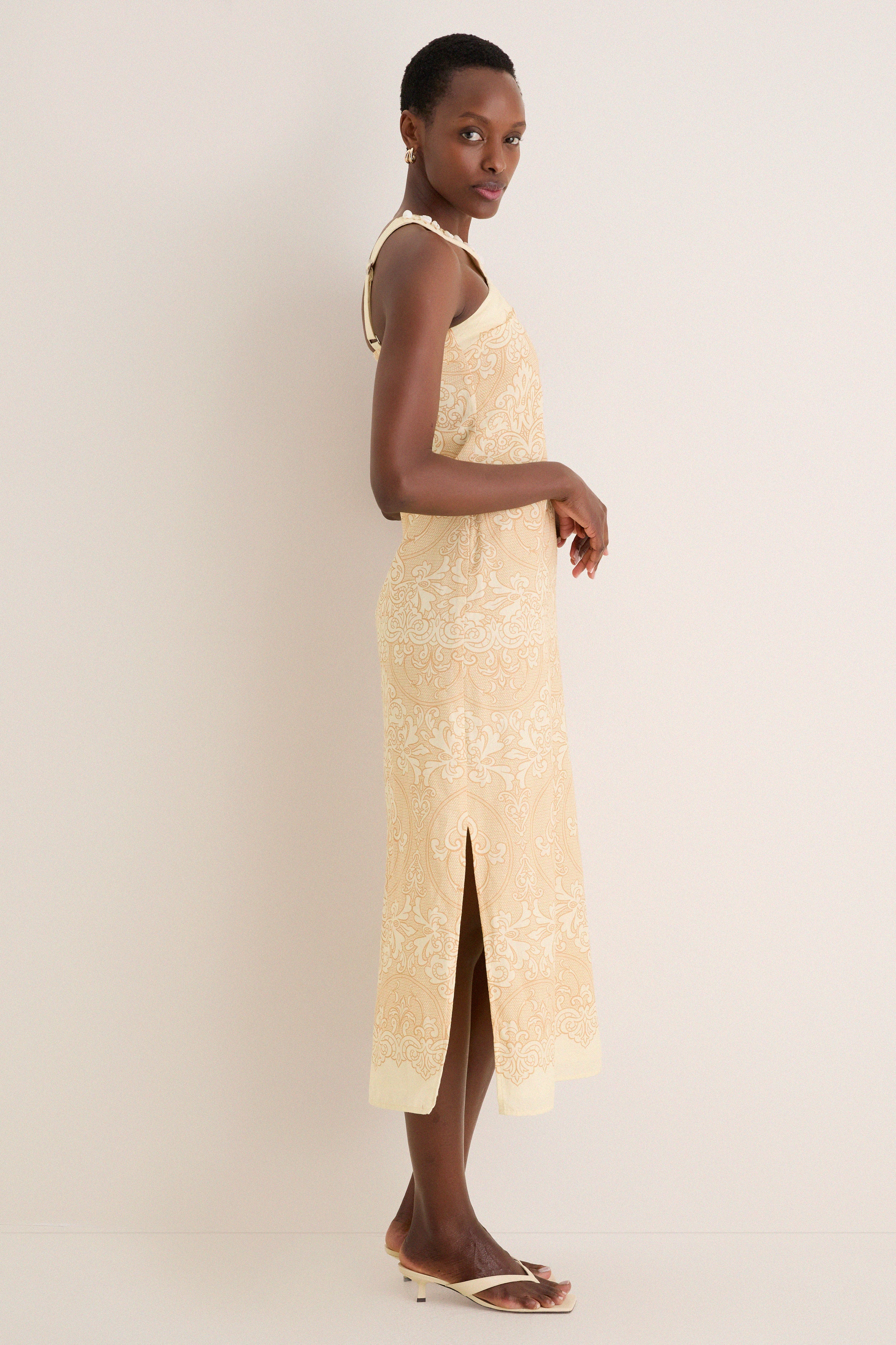 Sand Abigail Midi Dress