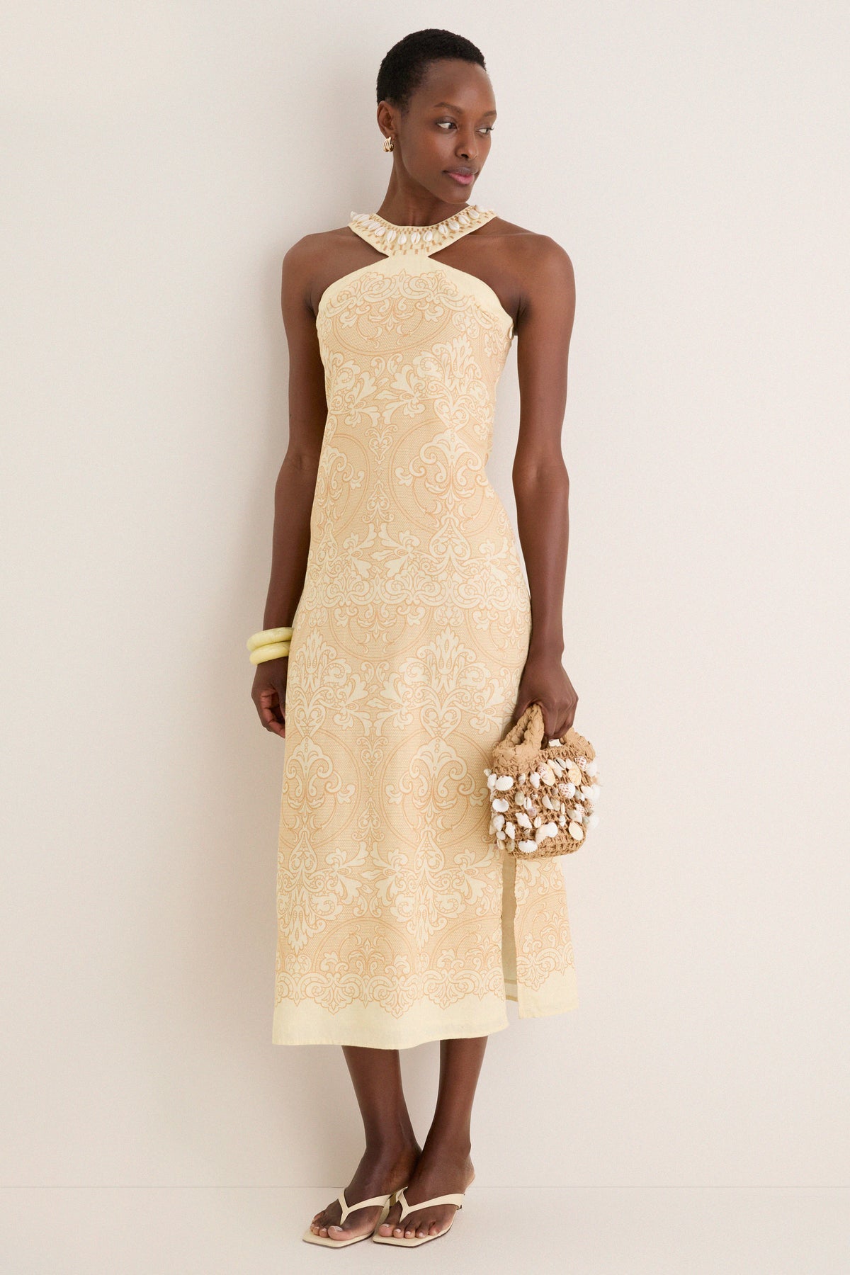 Sand Abigail Midi Dress