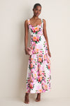 Peony Drip Pique Davie Dress