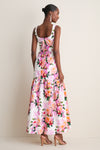 Peony Drip Pique Davie Dress