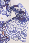 White and Blue Clea Lace Dress