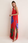 Floral Candy Red One Shoulder Lani Dress
