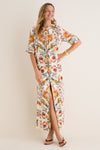 Sun Fire Garden Cream Calista Dress