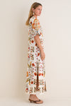 Sun Fire Garden Cream Calista Dress