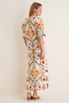 Sun Fire Garden Cream Calista Dress