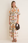 Sun Fire Garden Cream Calista Dress