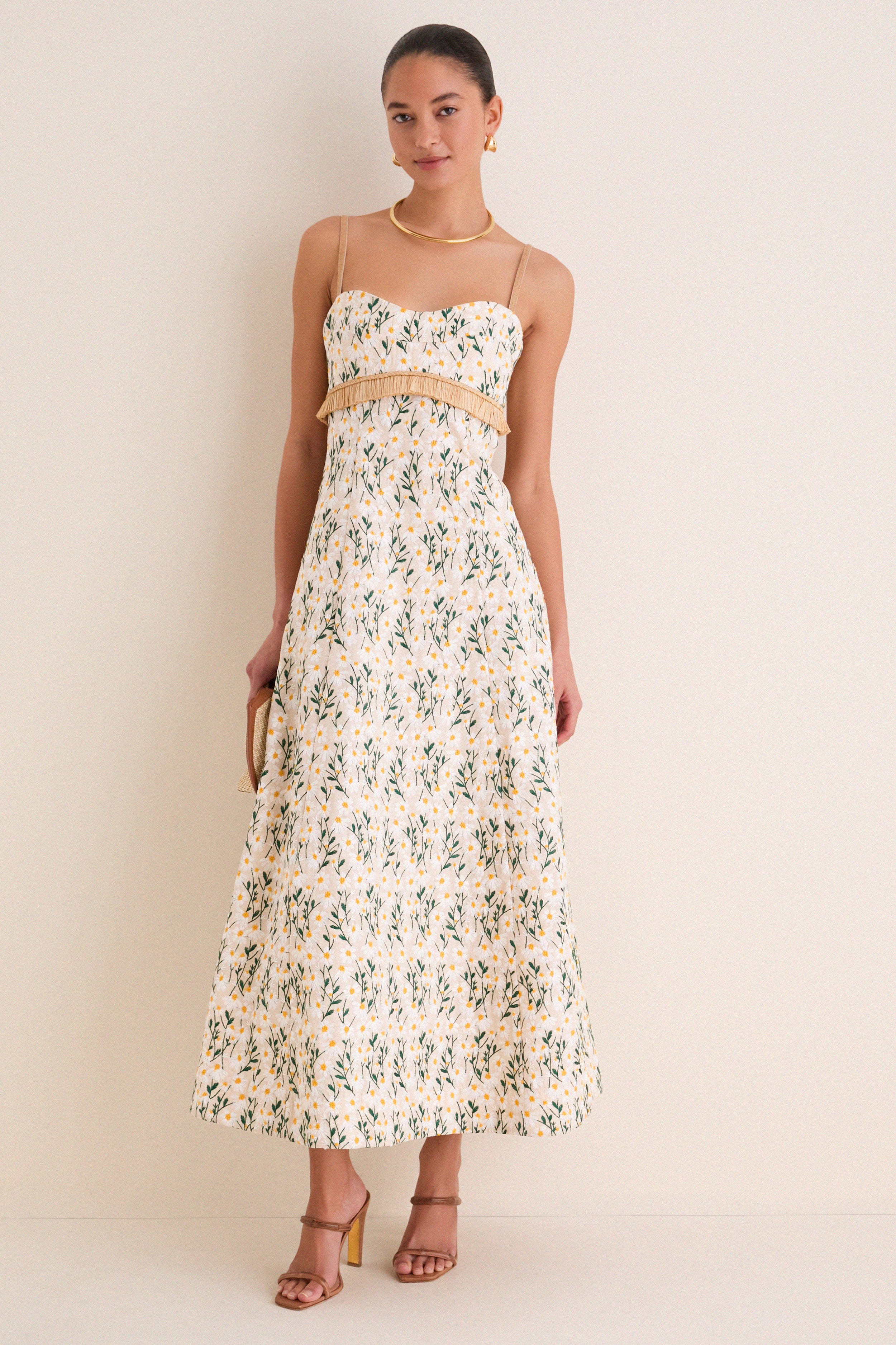 jocelyn satin daisy dress NWT Altard State Jocelyn Floral Daisy Puff Sleeve Satin Dress in Blue Size S