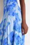 Floralis Blue Charlie Pleat Midi Dress