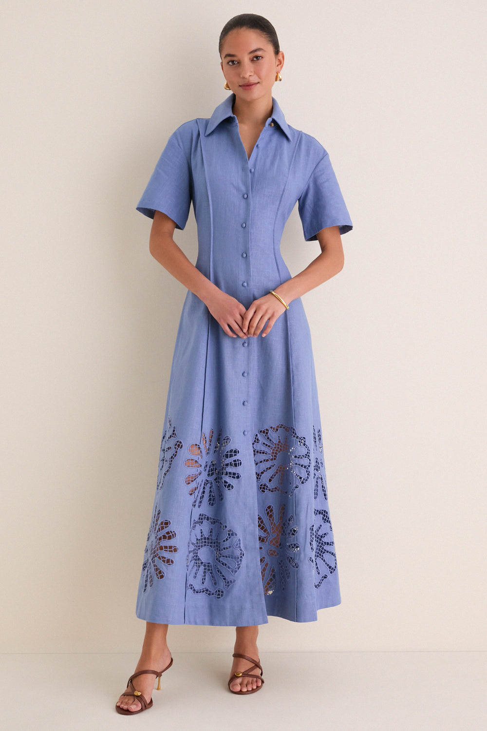 Delphinium Analise Shirt Midi Dress | Clea Delphinium Analise Shirt Midi Dress | Clea