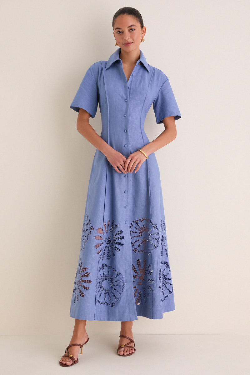 Delphinium Analise Shirt Midi Dress