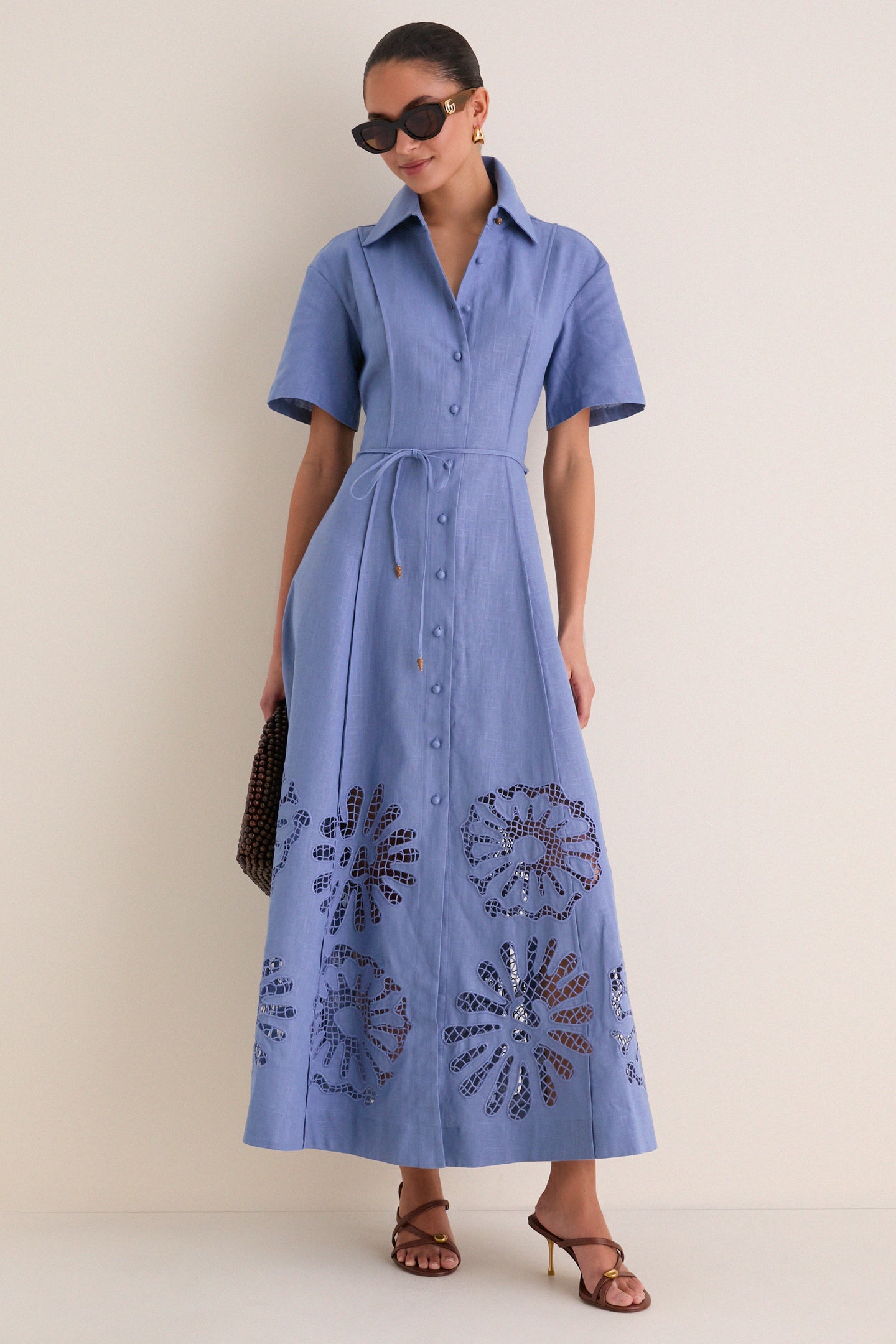 Delphinium Analise Shirt Midi Dress