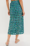 Dark Blue Limes Basket Skirt