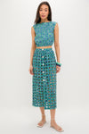 Dark Blue Limes Cinched Top