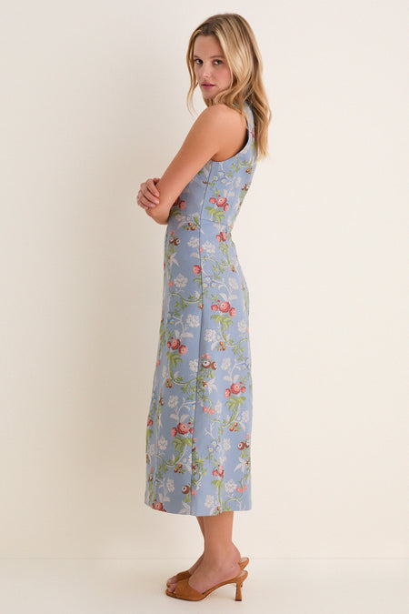 Trellis Bloom Jacquard Manon Dress