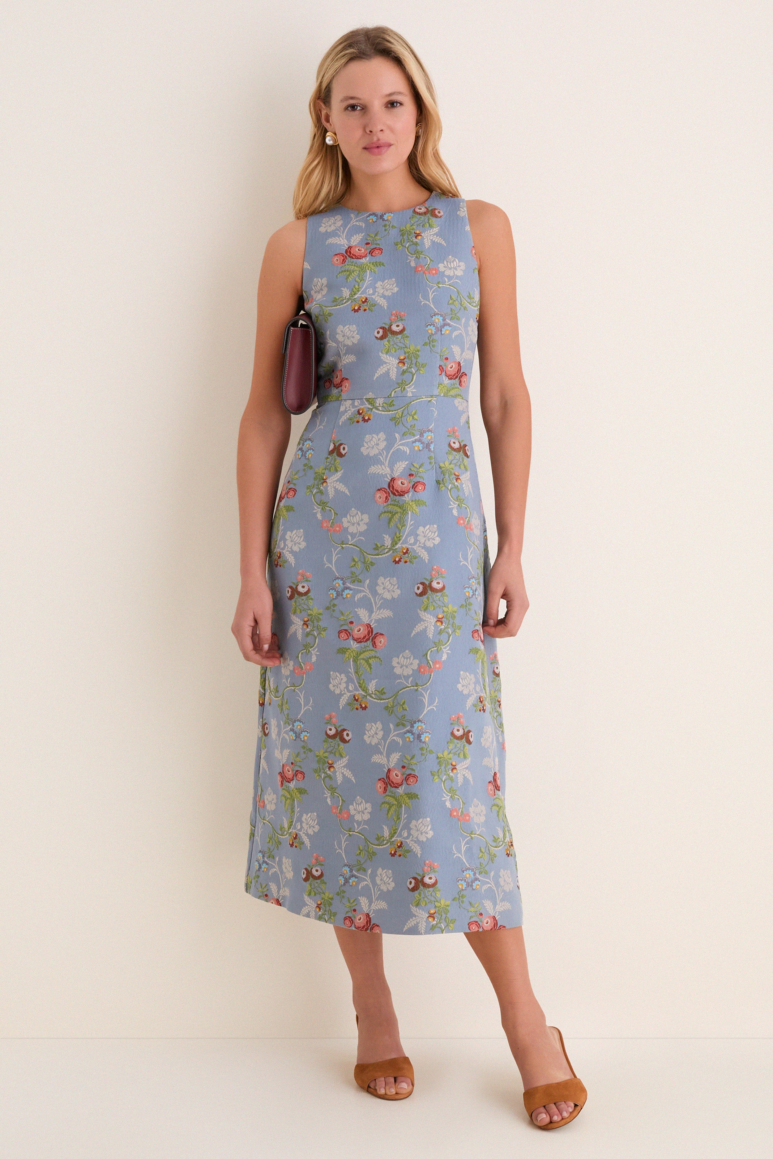 Trellis Bloom Jacquard Manon Dress