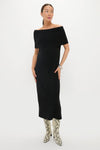 Black Off the Shoulder Sybil Sweater Dress