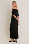 Black Off the Shoulder Sybil Sweater Dress