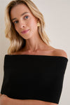 Black Off the Shoulder Sybil Sweater Dress