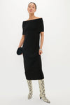 Black Off the Shoulder Sybil Sweater Dress