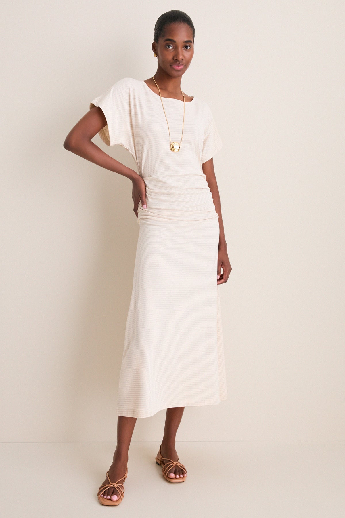 Tuckernuck Cream Stripe Jersey Cassia Dress Cream Stripe / S