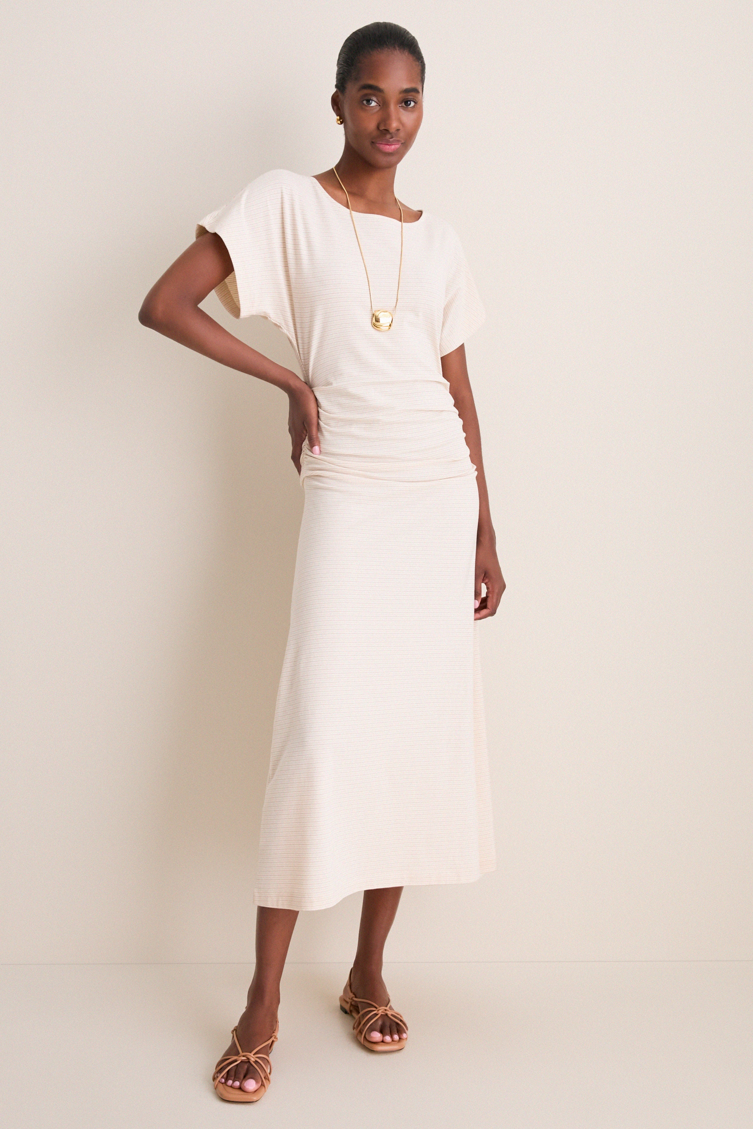 Cream Stripe Jersey Cassia Dress | Tuckernuck