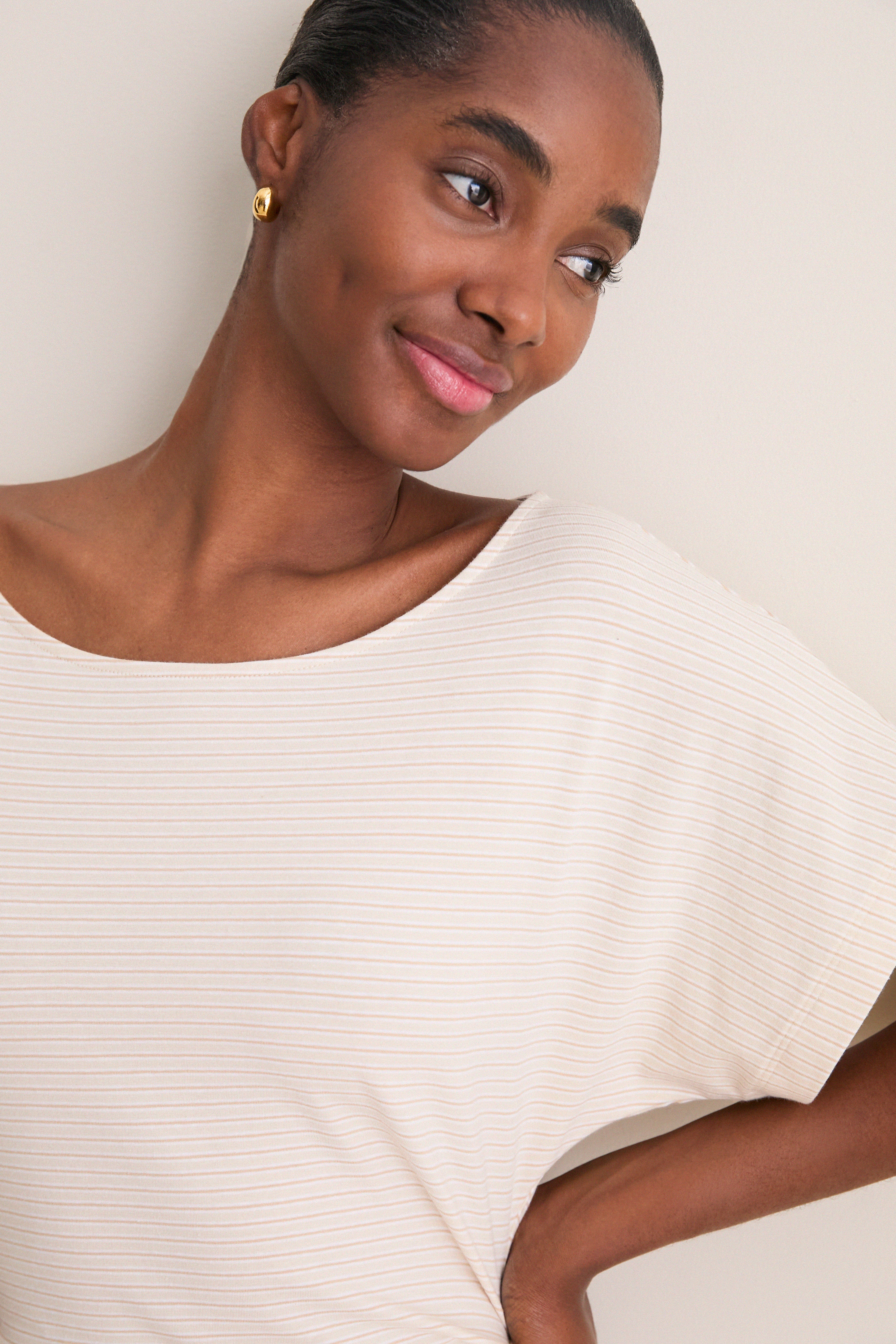 Cream Stripe Jersey Cassia Dress | Tuckernuck