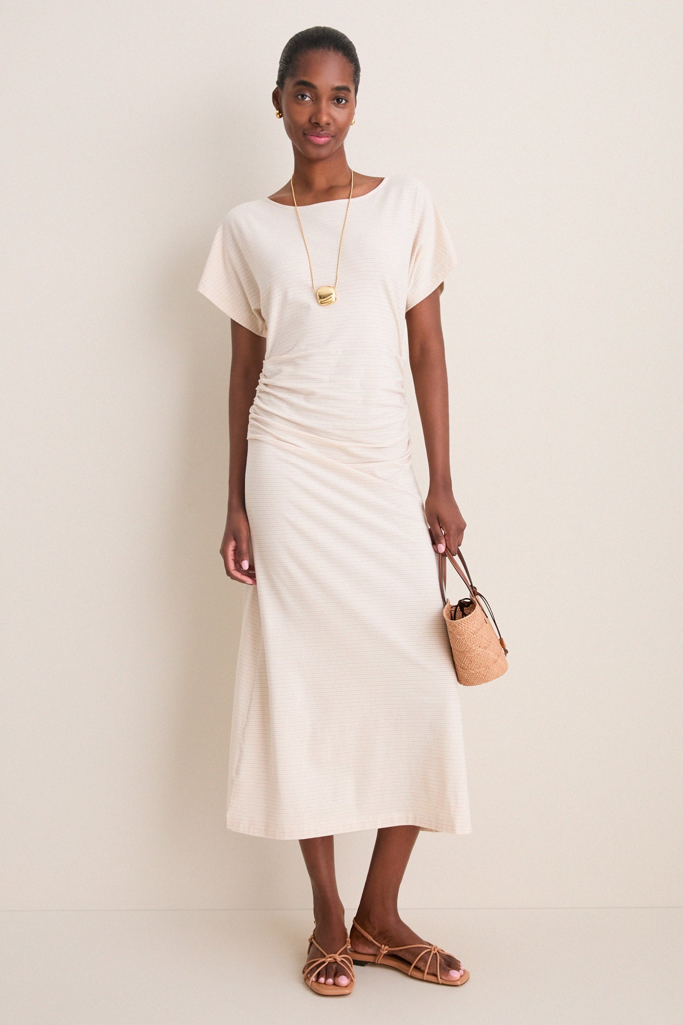 Tuckernuck Cream Stripe Jersey Cassia Dress Cream Stripe / S