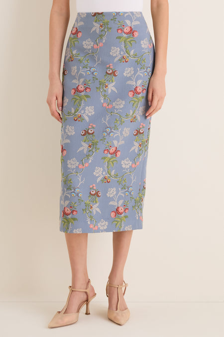 Trellis Bloom Jacquard Ellington Skirt