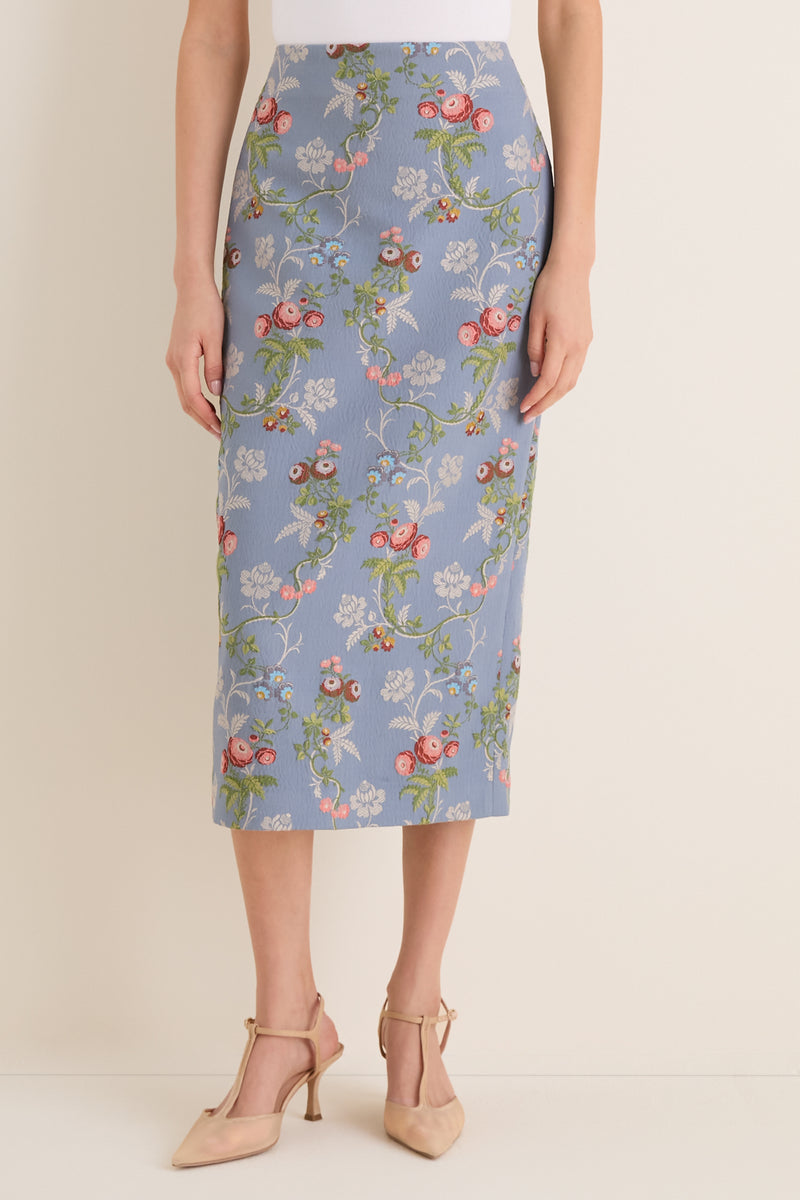 Trellis Bloom Jacquard Ellington Skirt
