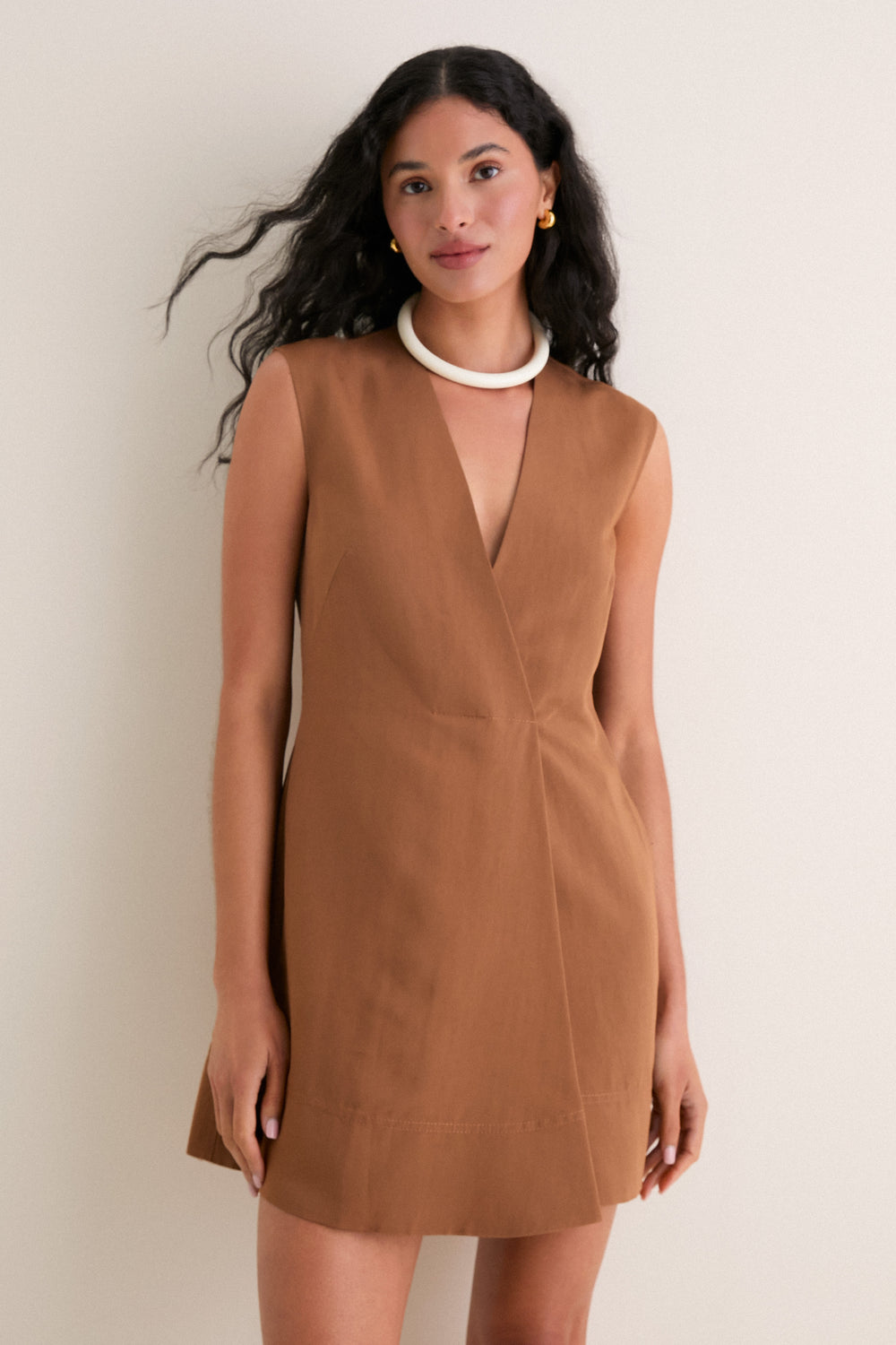 A.L.C. Light Chestnut Wade Mini Dress Light Chestnut / L A.L.C. Light Chestnut Wade Mini Dress Light Chestnut / L