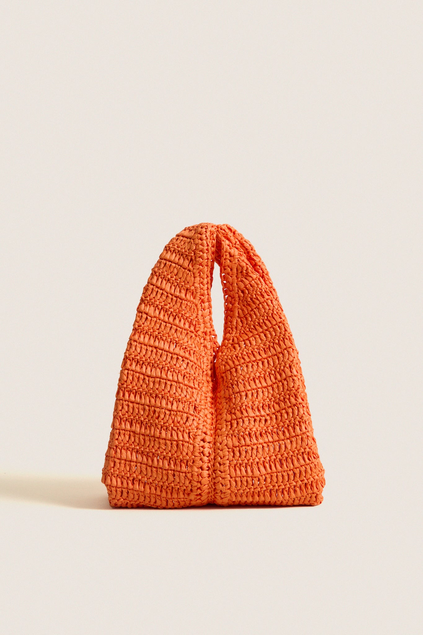 Persimmon Simone Raffia Bag