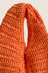 Persimmon Simone Raffia Bag