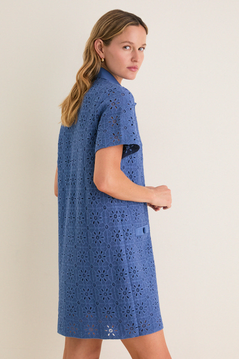 Allure Eyelet Tile Jeanine Shift Dress