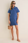 Allure Eyelet Tile Jeanine Shift Dress