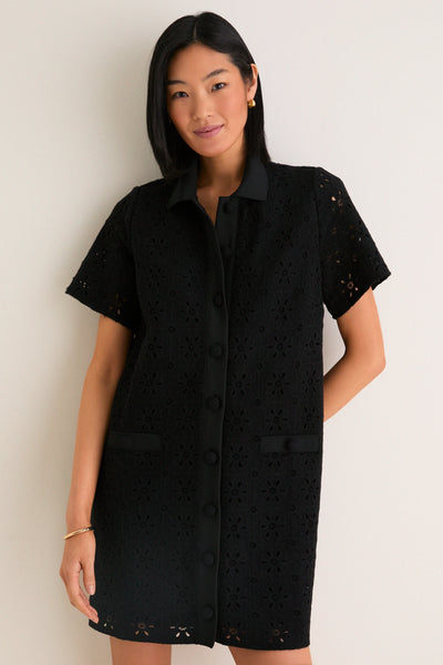 Noir Crochet Tile Jeanine Shift Dress | Tuckernuck