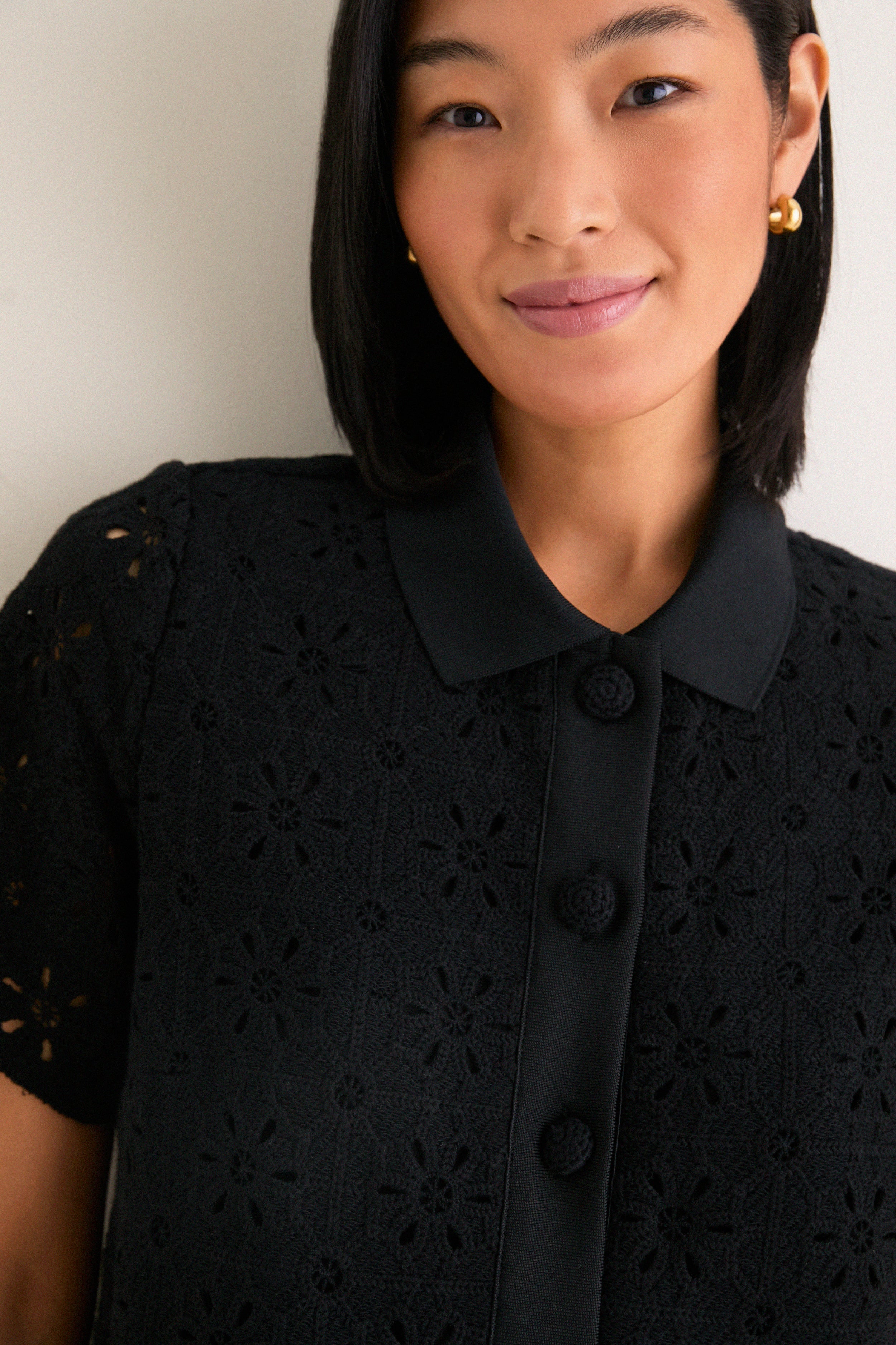 Noir Crochet Tile Jeanine Shift Dress | Tuckernuck