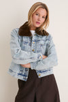 Fur Collar Sherwood Denim Jacket